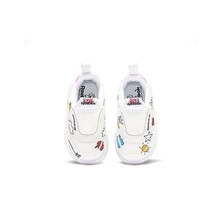 Peppa Pig X Reebok Club C Slip-On 4 Toddler Play Dreamy Baby Sneakers White Footwear-White Core-Black H05205