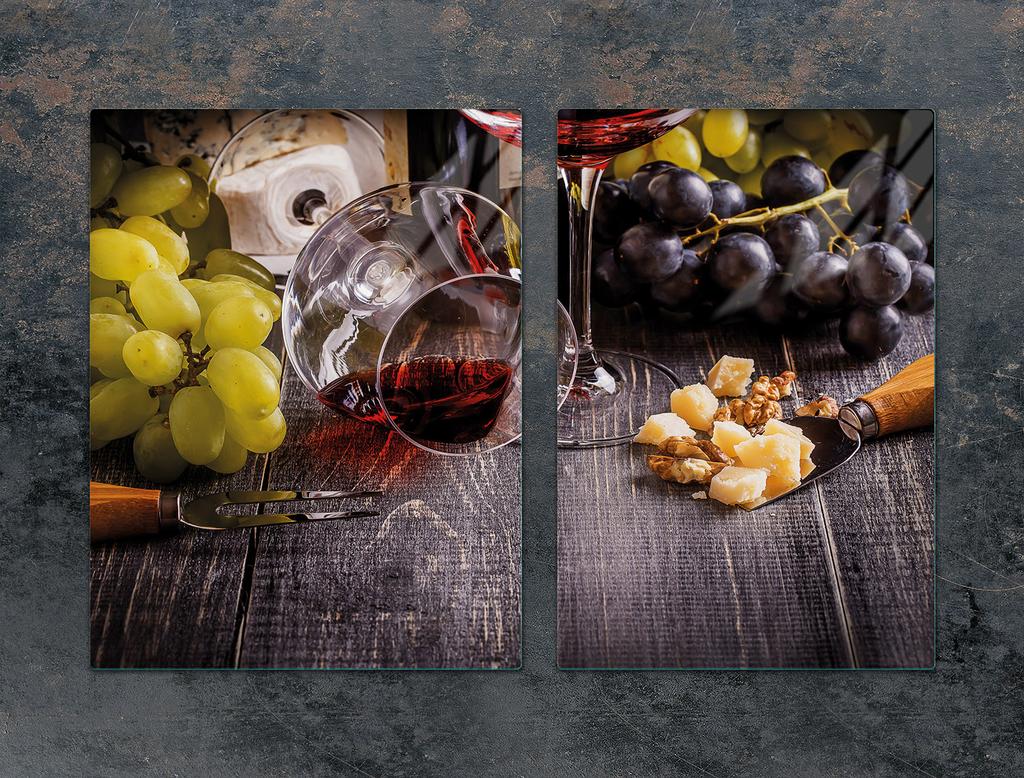 SZKLANA PŁYTA OCHRONNA NA KUCHENKĘ 75x52 WINO