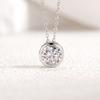 925 Silver Gold Plated Zircon Necklace for Women Birthday Party Gift Pendant Jewelry
