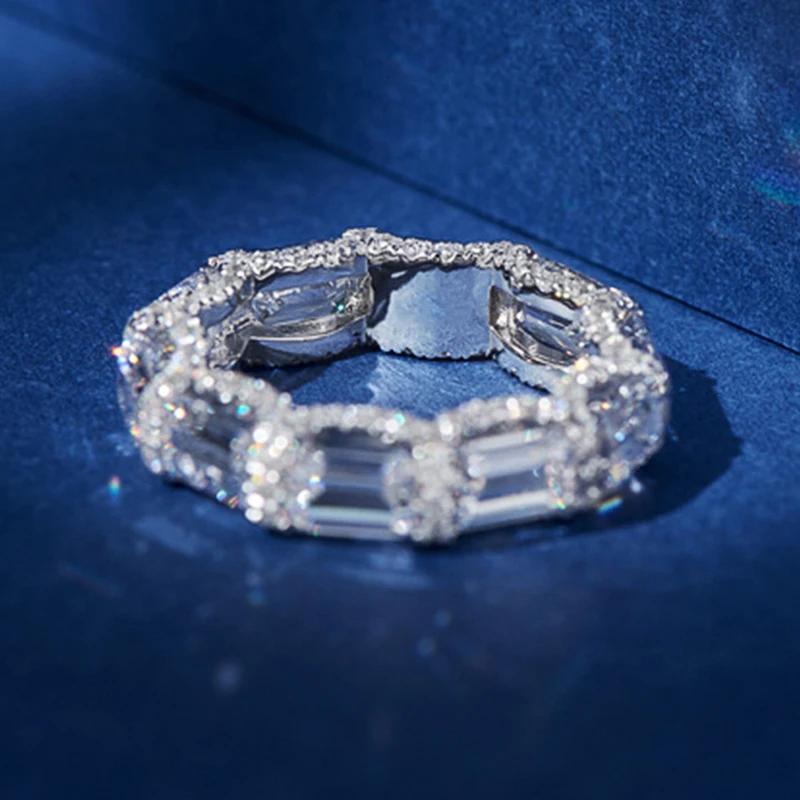 Huitan Geometric Women Ring Fresh Style Charming Wedding Daily Engagement Accessories Inlaid Shiny CZ Versatile Fashion Jewelry