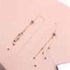 Color Gold Purple Gold Earline Plated Rose Gold Color Gold Bead Snake Bone Earrings Trend