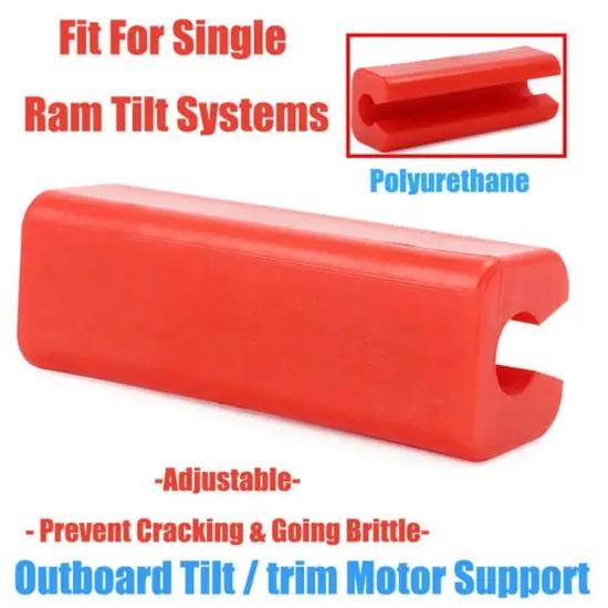 Outboard Tilting Trim Motor Bracket Red Polyurethane Outboard Motor Tilt Trim Support For Single Ram Tilt Systems