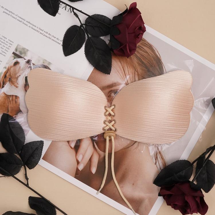 

Нижнее белье Сексуальный Тонкий Наклейка на грудь Крылья Lala Muse Бесшовный Свадебное платье Собирающая веревка Силиконовый бюстгальтер XL