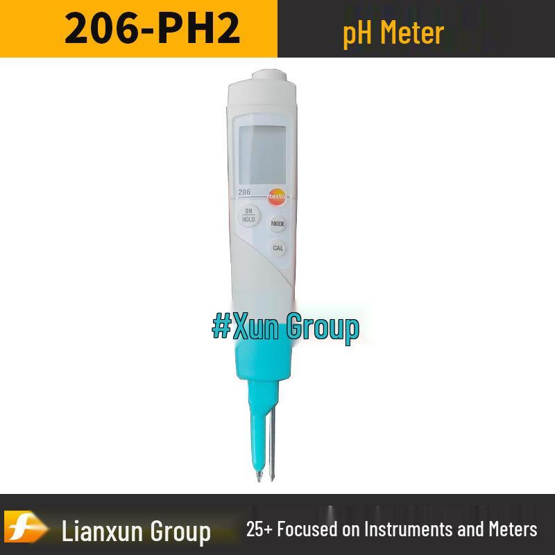 Testo 206 pH Meter: High-Precision Tester for Liquid & Semi-Solid Substances (PH1/PH2/PH3)