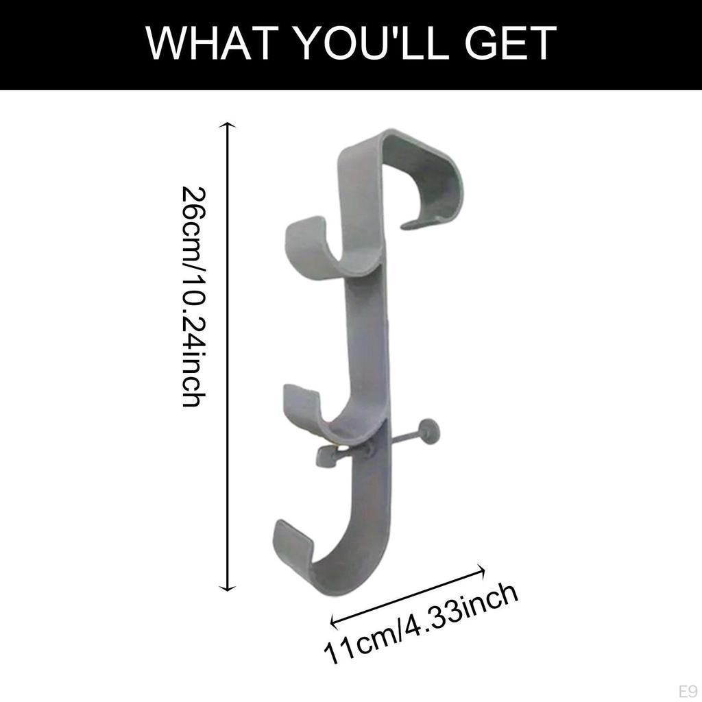 Pool Pole Hanger Above Ground Equipment Organizer Triple Hooks Tool Holder Storage Hook for Vacuum