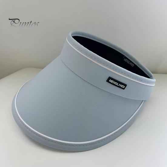 Sun Visor Hat Large Brim High Toughness Quick-drying Non-stuffy Letter Decor Beach Protection Multi-colors Breathable Women Cap for Daily Life Outdoor