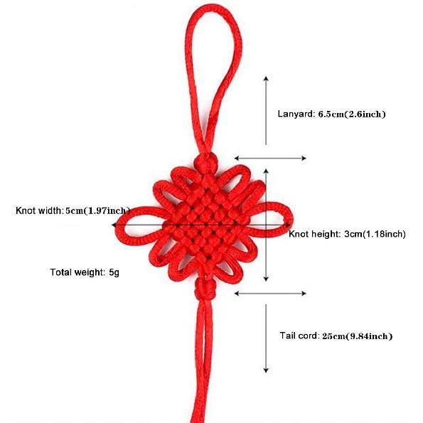 100 Pcs Chinese Knot Lucky Pendant for Chinese New Year Home Decoration to Bring You Auspicious Wealth Health and Happiness