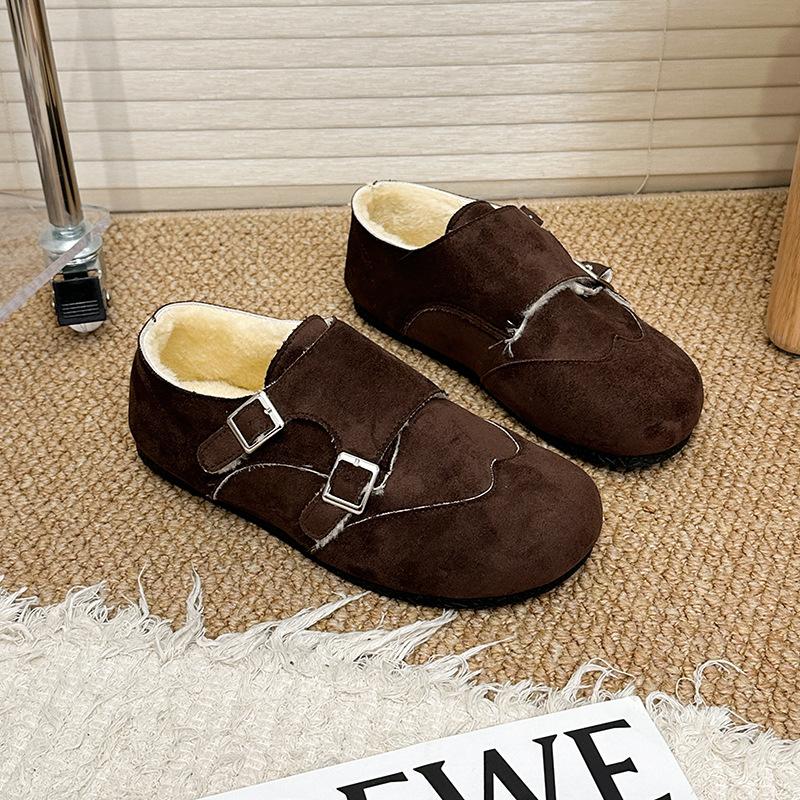 Women's soft elastic a footstool heightening winter warm cold padded snow boots non-slip wear leisure sports leather cotton boots Le Fu shoes