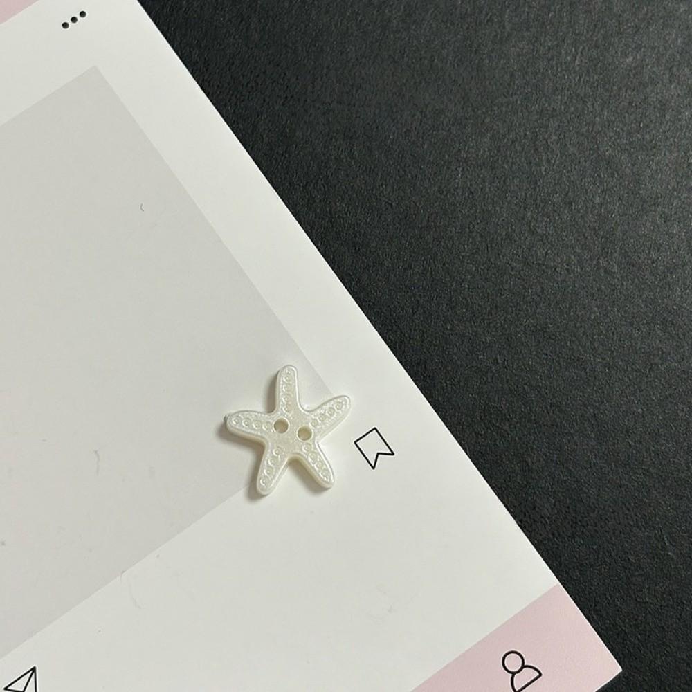 40pcs Creative Imitation Shell Buttons Cute DIY Buttons Starfish Buttons  Cardigan Sweater