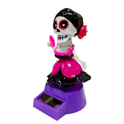 Halloween Car Decor Car Dashboard Decorations Solar-Powered Shaking Head Doll Ornament For Interior Desktop Computer Home Men