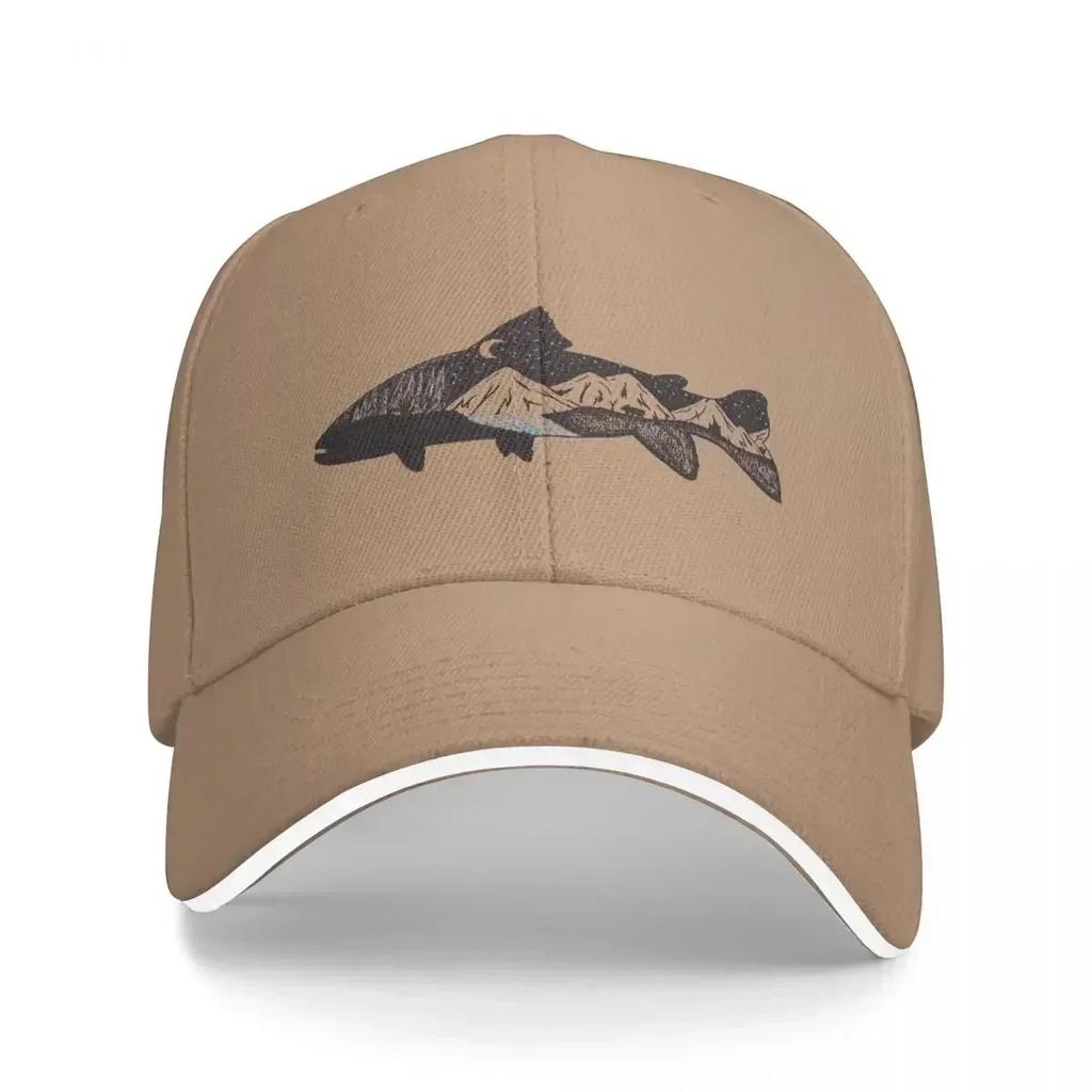 Fishing Mountain Trout Dad Hats Pure Color WoUnisexs Hat Windproof Baseball Caps Adjustable Peaked Cap