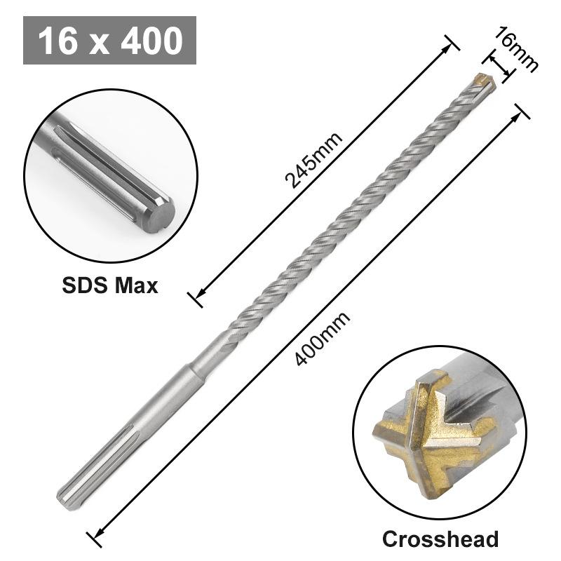 Cross Bit Four-Blade Electric Hammer Bit Carbide Impact Drill Concrete Reinforcement Square Shank Round Shank Five-Pit Shank