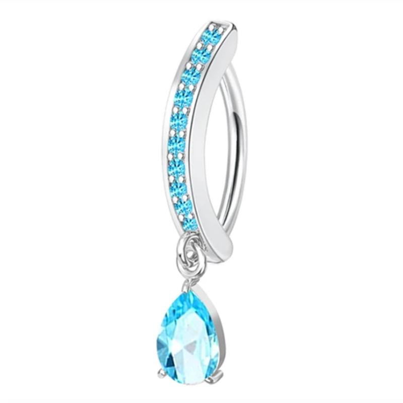

1PCS Heart Crystal Belly Button Rings For Women Fashion Reverse Belly Piercing Buckle Butterfly Navel Barbell Body Jewelry Gift Navel & Bell Button Rings&Body
