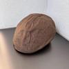 Simple Solid Color Cotton Linen Neutral Casual Beret For Autumn Casual Looks