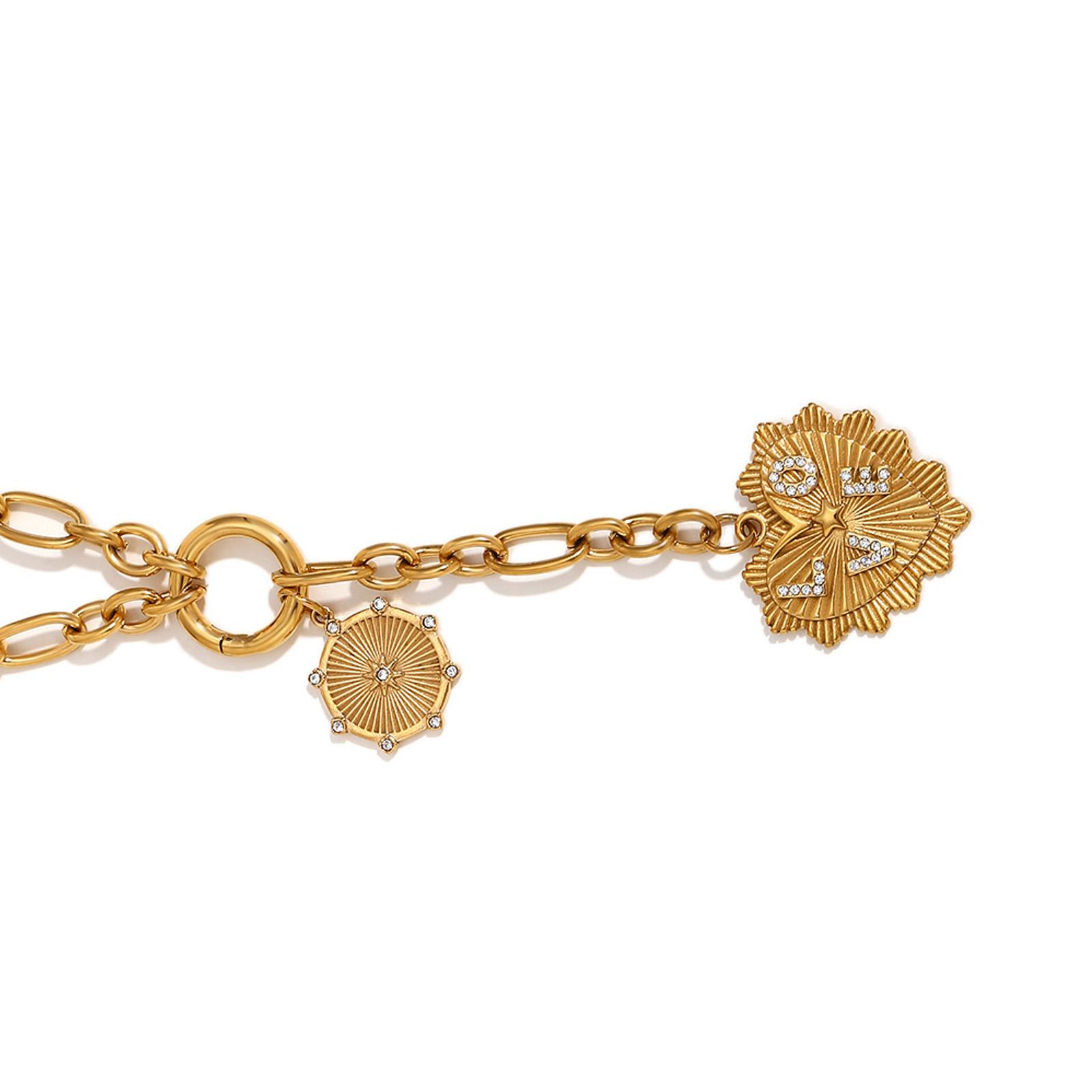 

Stylish Heart Shaped Pendant Necklace Fashion Chain Necklace Stainless Steel Texture Suitable for Party Everyday Wear C