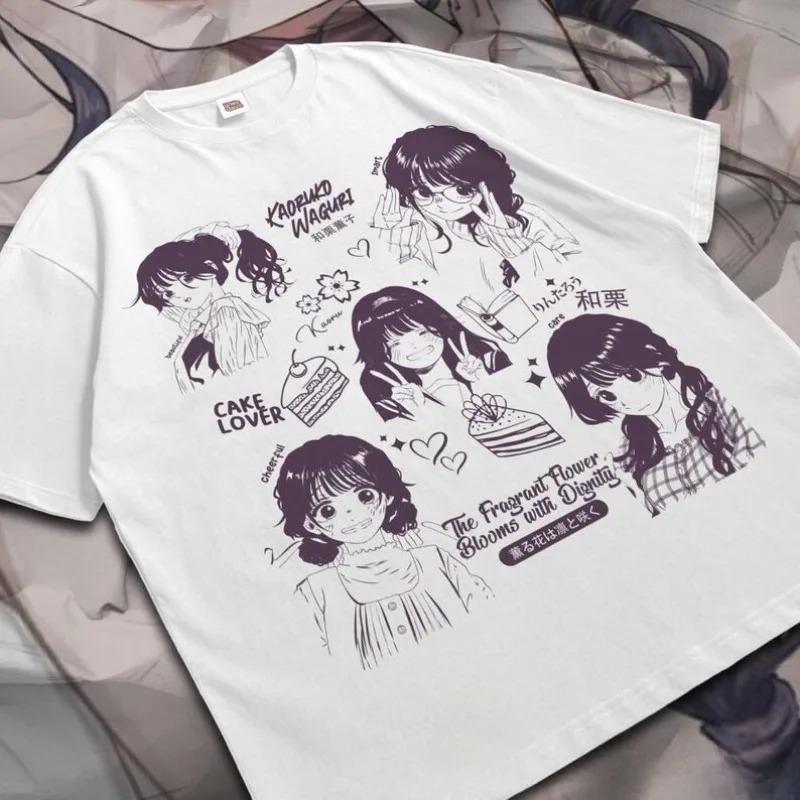 90s Retro Cyberpunk Sci-Fi Anime Girl Oversized White Graphic T-Shirt, Vintage Aesthetic Futuristic Cyborg Character Streetwear 4XL