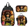 Hoppers Biber Metamorphose Druck 3-teiliges Set Schulrucksack Brottasche Federmäppchen Cartoon Schüler Set