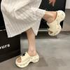Fashion Fashion Star Rivets Chunky Platform Slippers Women Summer Punk Wedge Heel Sandals Woman Outdoor Beach Non Slip Soft Eva Slides