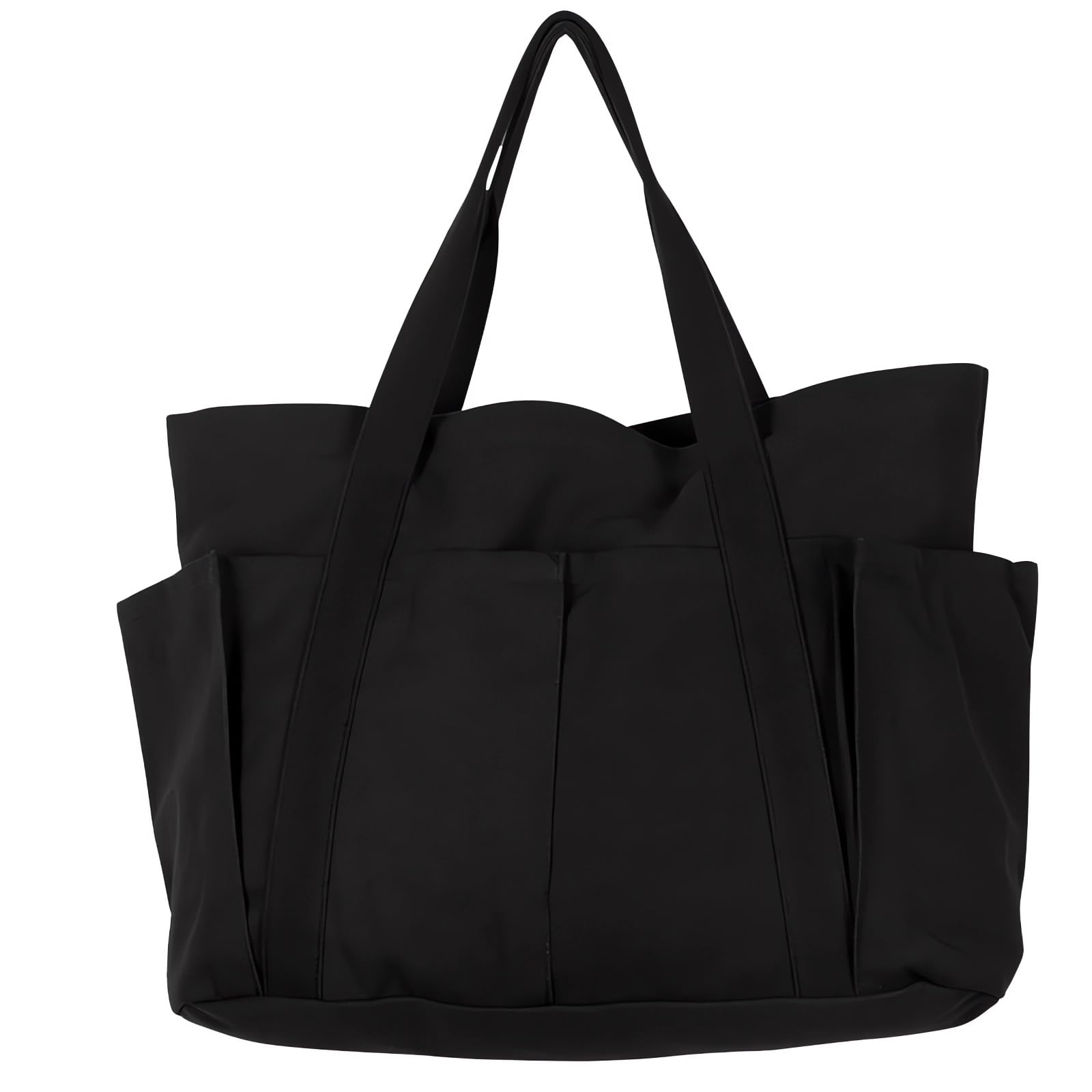 

[LeafIn] Tote bag, canvas, large capacity, A4, for men and women, eco bag, large, plain, shoulder bag, stylish, durable, for commuting, going to