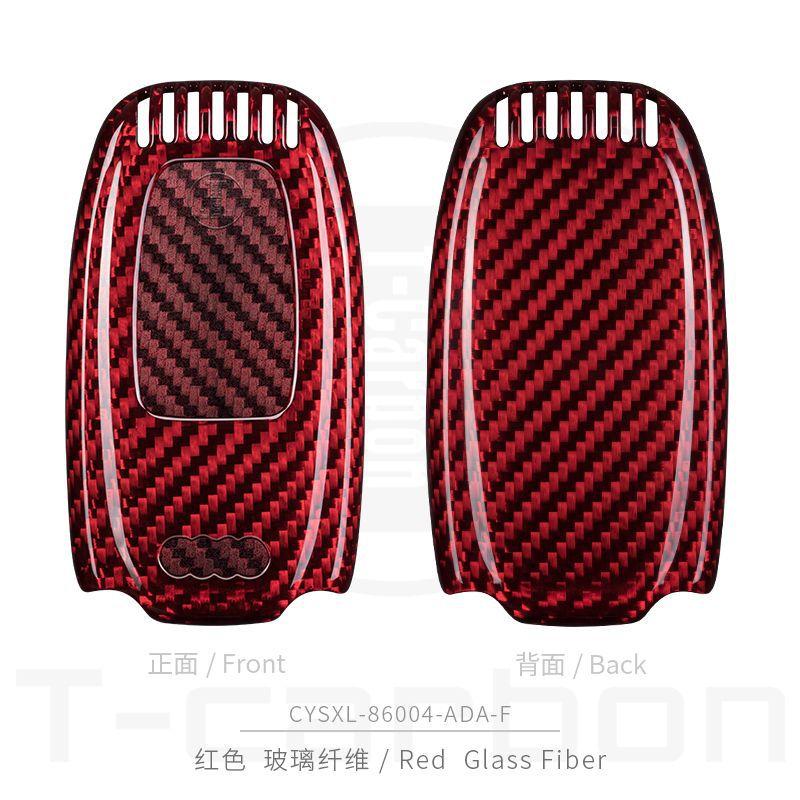 Breloczek do kluczy samochodowych A3 8p 8l A4 B6 B7 A1 A6 C5 C6 C7 C8 4f A7 S3 8v A5 B9 Tt Mk2 Q7 RS Q5 Q8 Pokrowiec Obudowa z włókna węglowego na kluczyk samochodowy