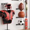 Indoor Ball Storage Solution Basketball Wall Mount Display Rack, Durable Acrylic Holder, Garage Sports Rack Home Gym for Soccer Volleyball