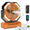 20000mAh Operated Mist Cooling Fan Portable Rechargeable Desk/Camping Fan with LED Light and Hook Outdoor Fan for Tent Car Trip