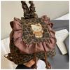 Hello Kitty Rucksack im koreanischen Retro-Stil mit Spitze und Leopardenmuster