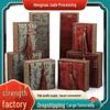 Multicolor Brocade Tassel Gift Box – Brown, Green, Red, Blue, Wave Design Series