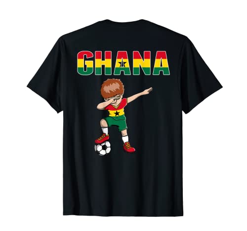 Dabbing Soccer Boy Ghana Soccer Fan Jersey Ghanaian Flag T-Shirt