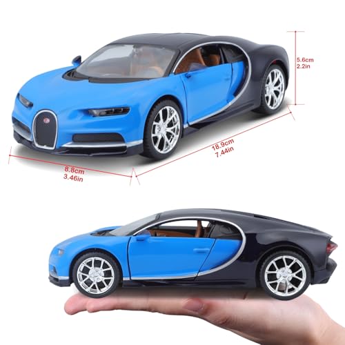 Maisto 1/24 Bugatti Chiron 2015 Blue / Diecast Model Car, Finished Product 31514 BU