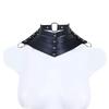 Goth Punk Faux Leather Necklace Adjustable O Ring Bows Tie Necklace Vintage Goth Punk Style Choker for Parties