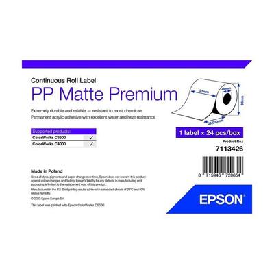Druckeretiketten - Epson - Modell 7113426 - Weiß - Selbstklebend - Unbeschichtet
