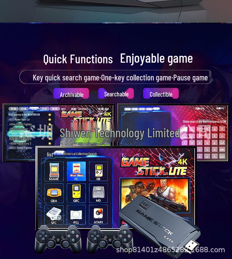 TV Game Box M8: Wireless Dual Controller, 9 Simulators, 20,000+ Games, HD English Model