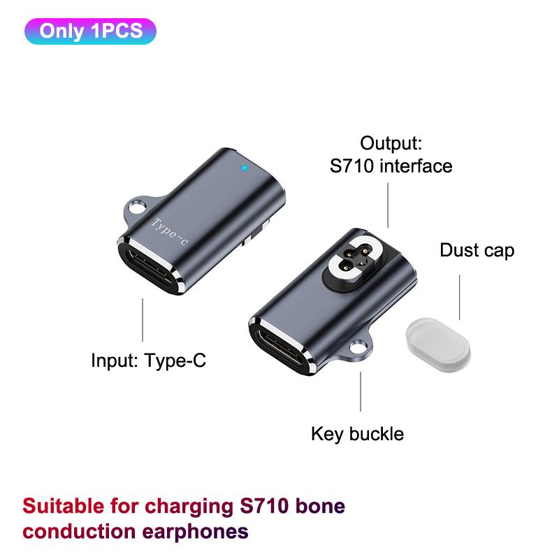 Type C Beinsledningshodetelefoner Lader Magnetisk Ladeadapter For Shokz Openswim Pro S710 Magnetisk Ladeadapter