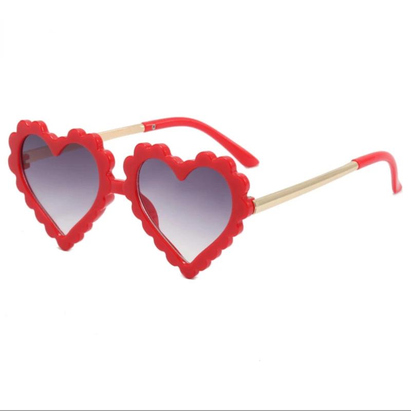Children Heart Sun Shading Sunglasses Children Heart-Shaped Anti Ultraviolet Sunglasses Baby Love Glasses 6 Colors 0-8Years