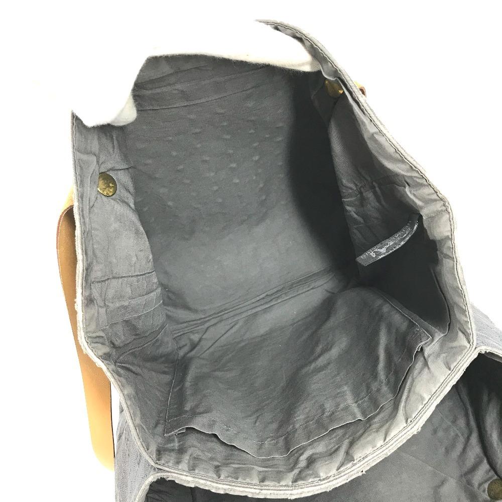 Hermes Amedaba Cabas De Poche Bag Shoulder Bag Tote Bag Shoulder Bag Cotton Gray