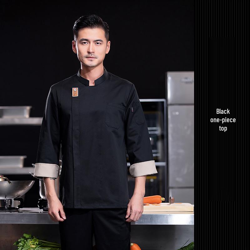 Long Sleeve Breathable Chef Coat for Restaurant and Catering - Unisex Workwear for Autumn/Winter