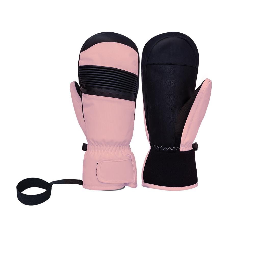 

Winter new snowboard gloves waterproof, windproof and cold-proof inner five-finger velvet warm stew gloves L
