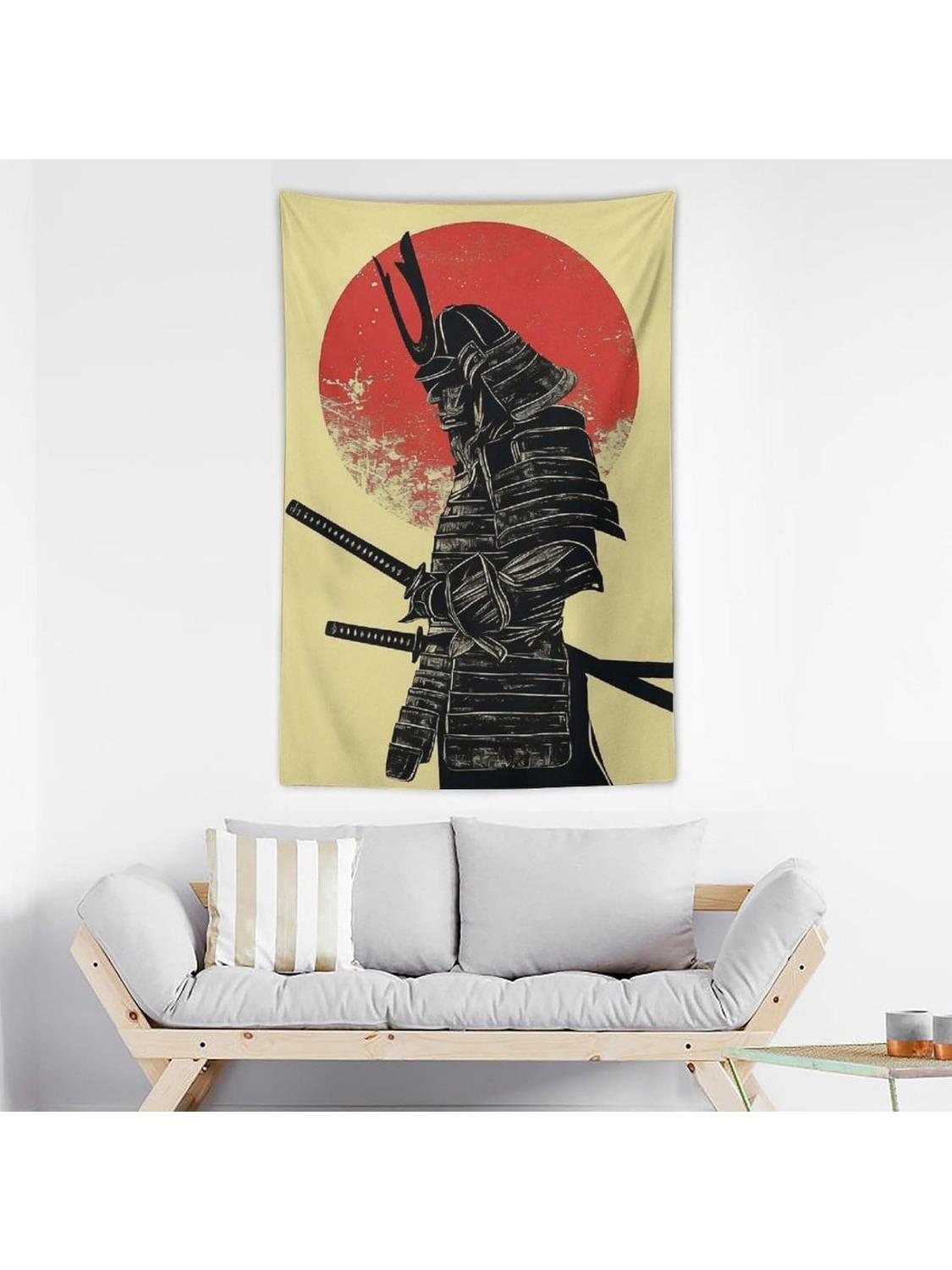 

Large Tapestry Wall Hanging Decor Samurai Armor Japanese Minimalist Sun Wall Tapestry for Bedroom Living Room Wall Art Aesthetic 74x94cm(29x37in)