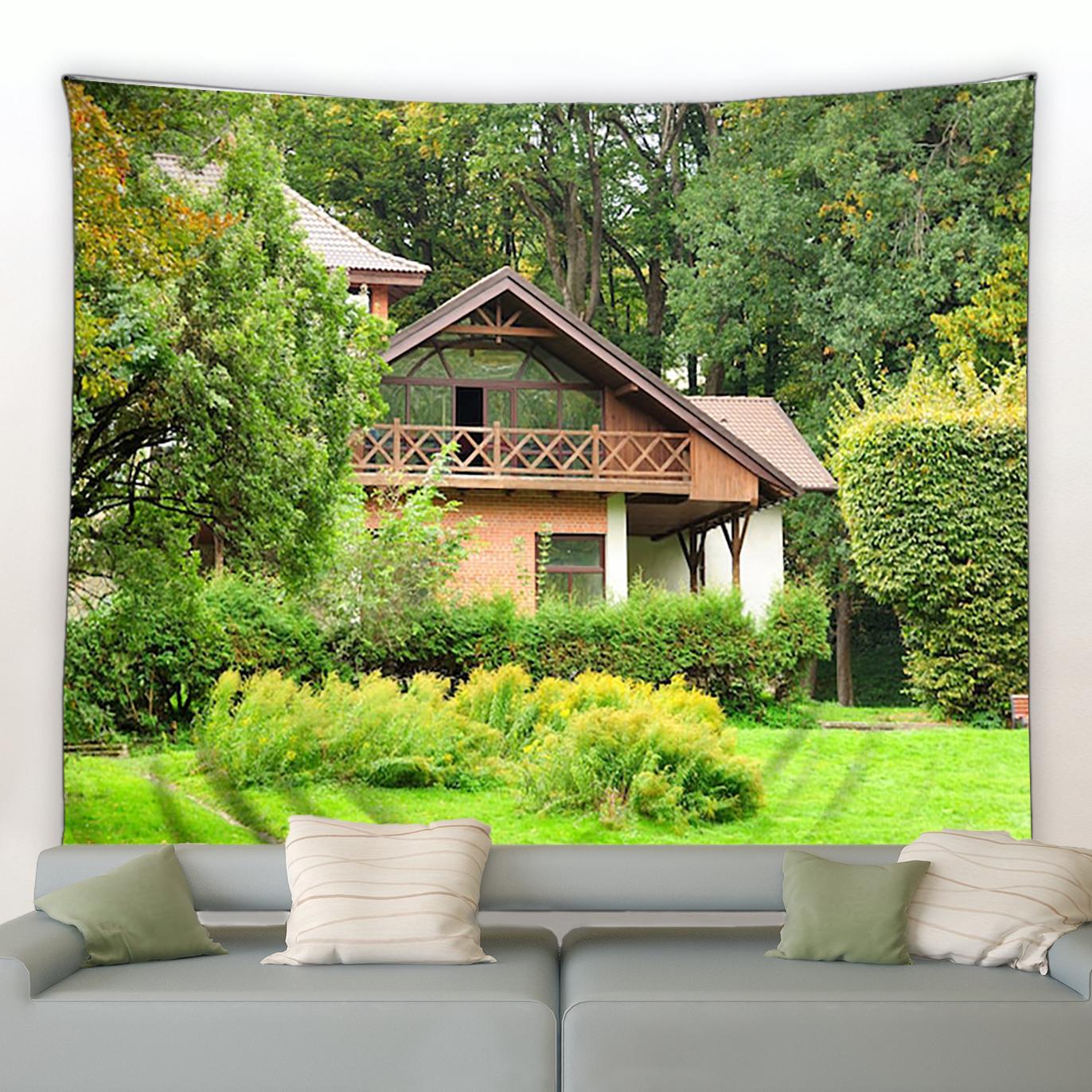 

Садовый Пейзаж Гобелен Весенний Лес Цветочное Растение Парк Пейзаж Настенный Гобелен Спальня Комната Эстетика Украшения Дома 230X180CM