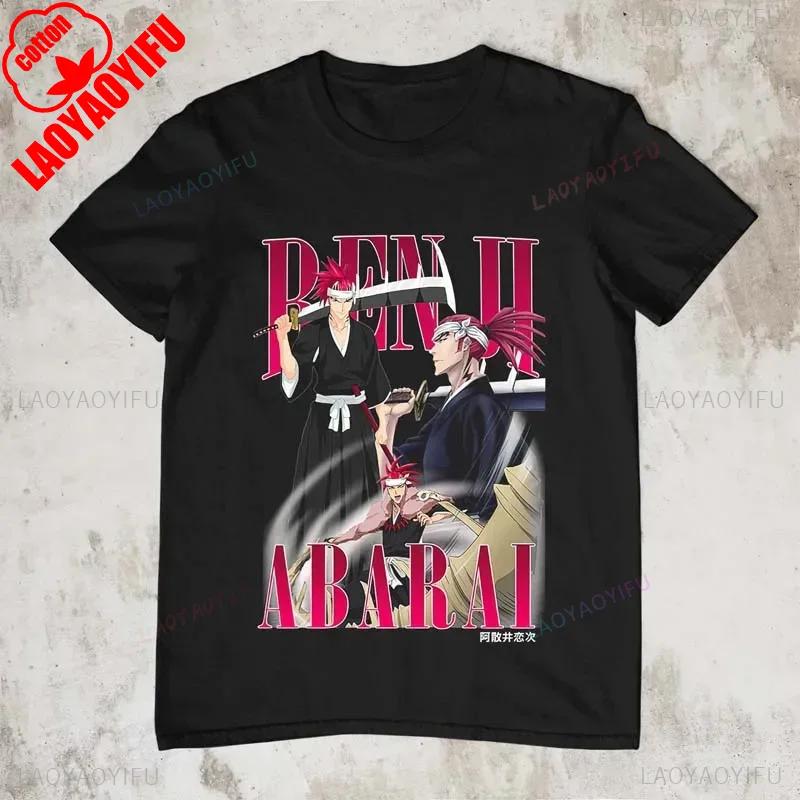 Japan Anime Bleach Ichigo Kurosaki T Shirt Men Fashion T-shirt Short Sleeve Vintage Cartoon Tshirt Harajuku Tops Cotton Clothes