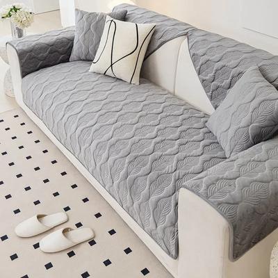Tapis de canapé de couleur unie, épais, confortable, antidérapant, coussin de siège, moderne, minimaliste, confortable, respirant, anti-poussière, serviette de canapé
