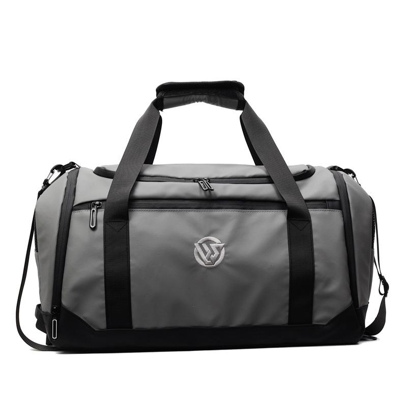 

Double shoulder travel bag Women s wet and dry separation fitness bag Large capacity business travel luggage bag Casual portable shoulder bag серый