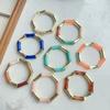 2026 Trendy Colorful Geometry Acrylic Resin Bead Bracelet For Women Summer Charm Personalized Retro Fashion Jewelry Accessories