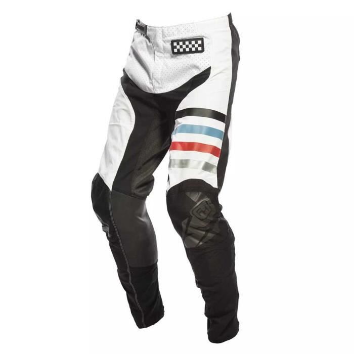 Pantalons - FASTHOUSE - Raven 2.0 - Blanc/Noir - Tissu Léger - Ceinture Ajustable