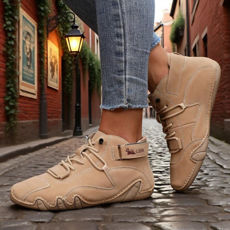New  En's Retro Design Ankle Boots Men Outdoor Casual Leather Shoes Breathable Comfortable Summer  Flat Sneakers