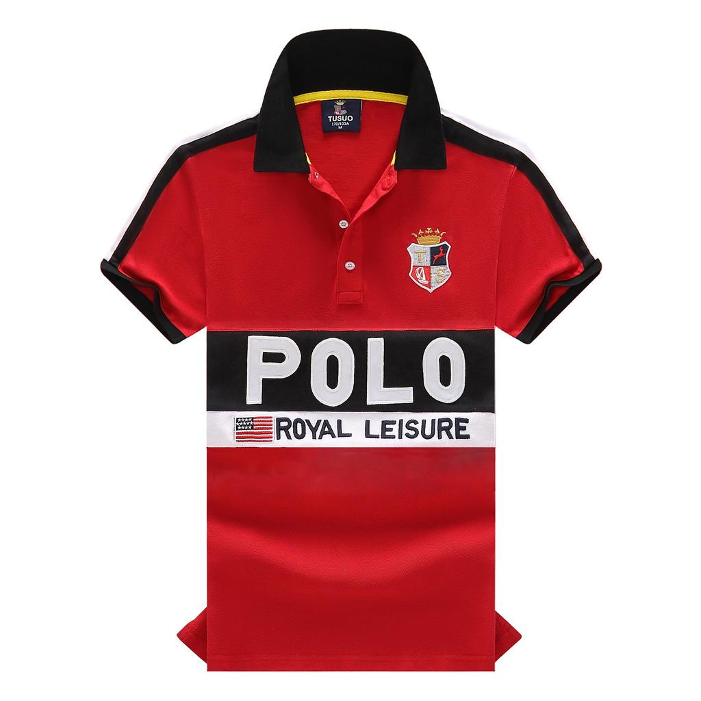 ZYLLO Men's Polo Shirt America New York Royal Leisure Sports Party Cotton Embroidered Luxury Contrast Color XS-7XL