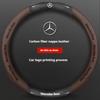 Horká Autolepka Protiskluzový Potah Volantu z Uhlíkových Vláken a Kůže Pro Mercedes-Benz Třídy A B C E S V R C43 CLA GLA GLB GLC