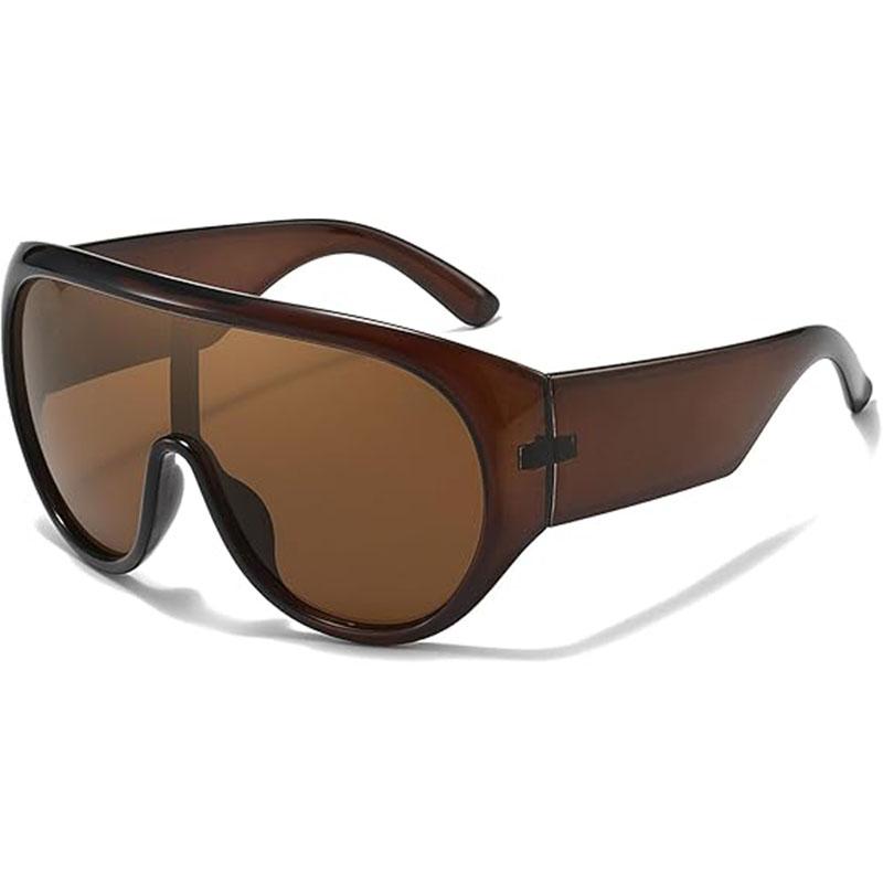 Y2K Trendy One Piece Oversized Sunglasses for Women Men Big Large Frame Punk Square Pilot Sunglasses Retro Chunky Shield shades