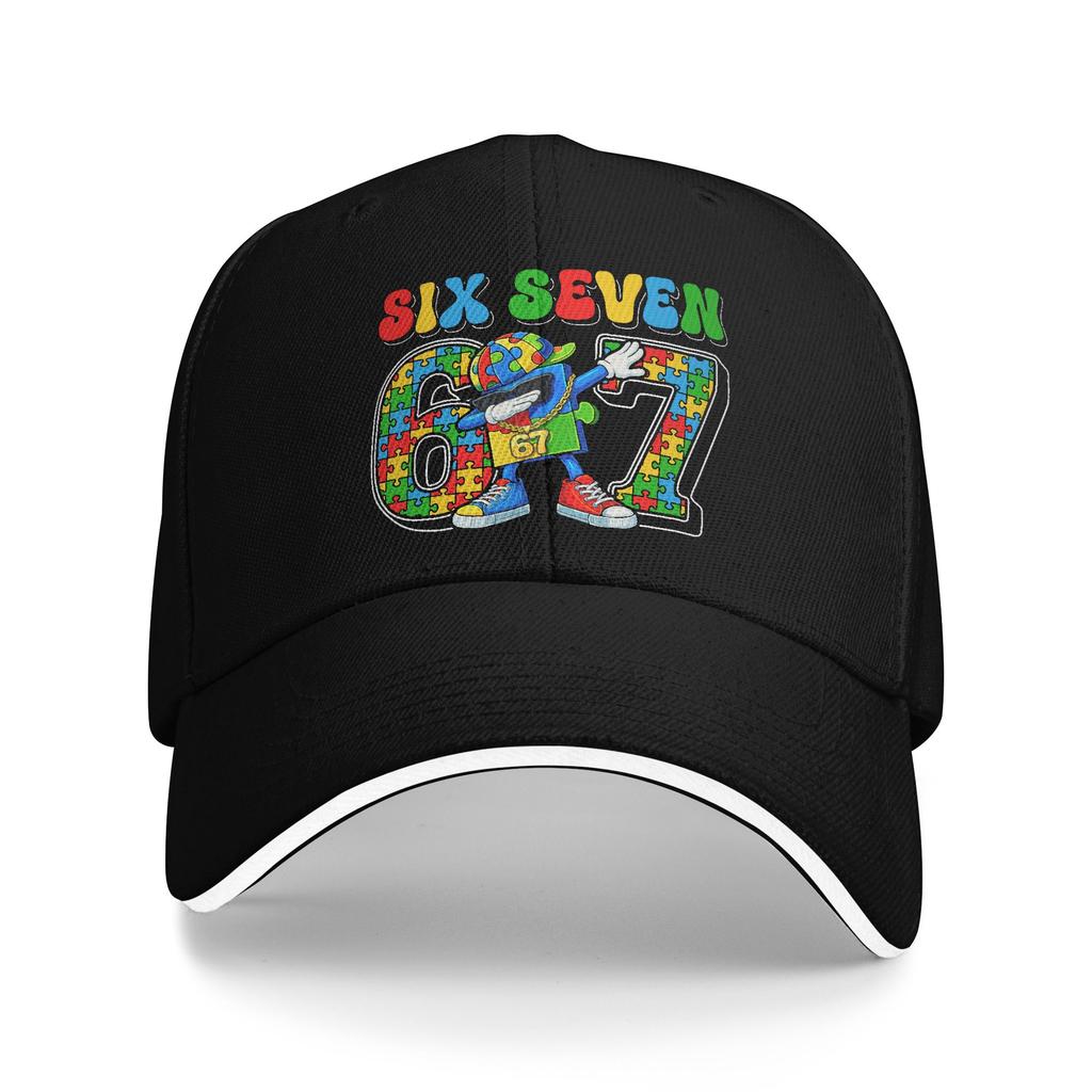 Unisex Women Dabbing Puzzle Autism Awareness Hats Cool Baseball Cap Trucker Hat Golf Headewear Gift